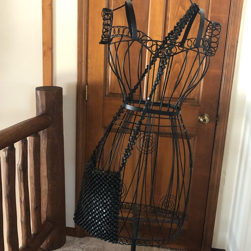 Elegant Black Beaded Bag - Picture 2 of 5